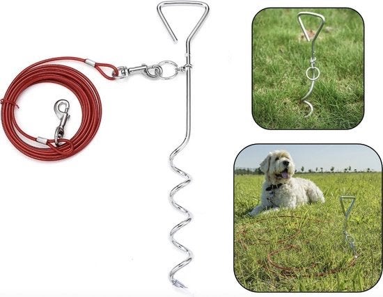 Aanleglijn met grondpen Trixie, Dieren en Toebehoren, Ophalen of Verzenden, Gebruikt