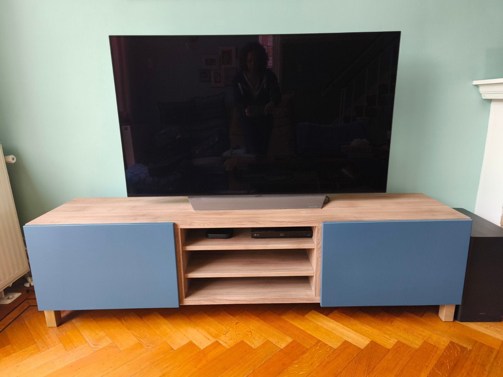 Ikea Besta tv-meubel, Ophalen, 150 tot 200 cm, Zo goed als nieuw, Minder dan 100 cm