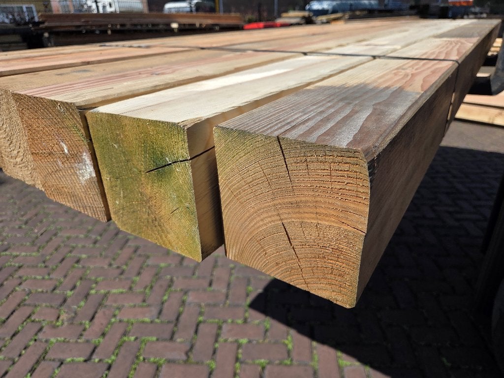 8 Douglas palen geschaafd 14x14 cm - nr: TB10, Ophalen, Nieuw, 250 cm of meer, Palen
