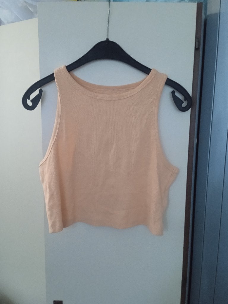 H&M singlet top rose beige maat M, Maat 38/40 (M), H&M, Beige, Ophalen of Verzenden