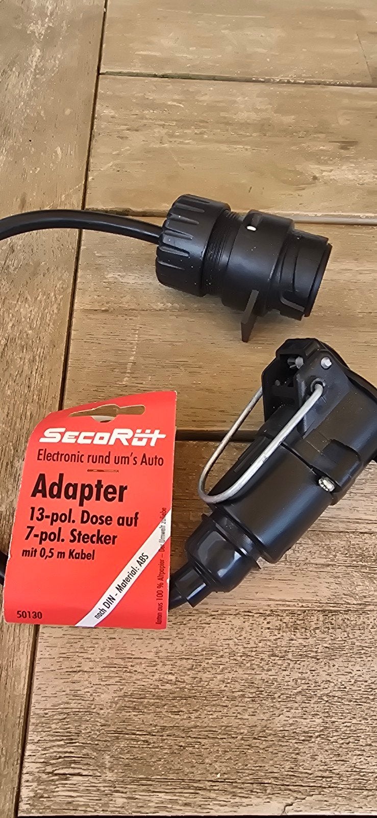 Secorüt Adapter 13-polig naar 7-polig met 0,5m kabel, Ophalen of Verzenden, Nieuw