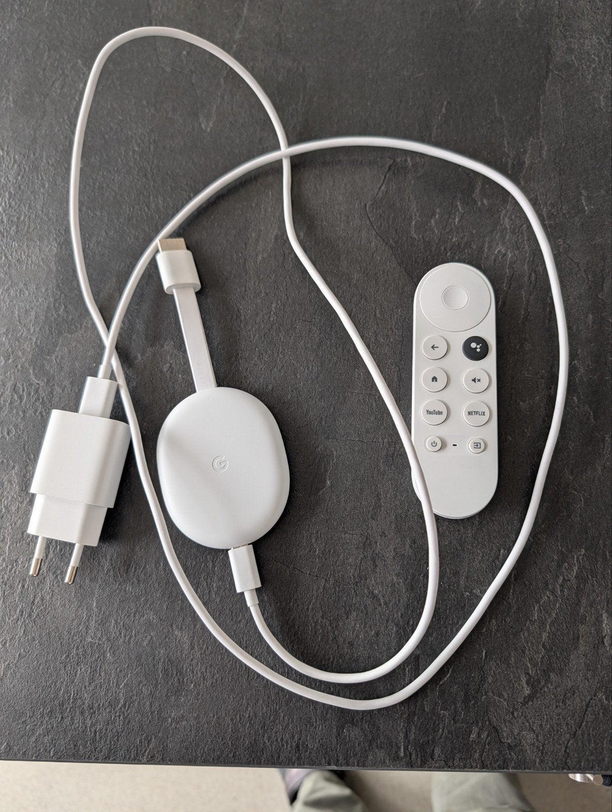 Google Chromecast met Google TV (HD) - Wit, Audio, Tv en Foto, Ophalen, Zo goed als nieuw, HDMI, Zonder harde schijf