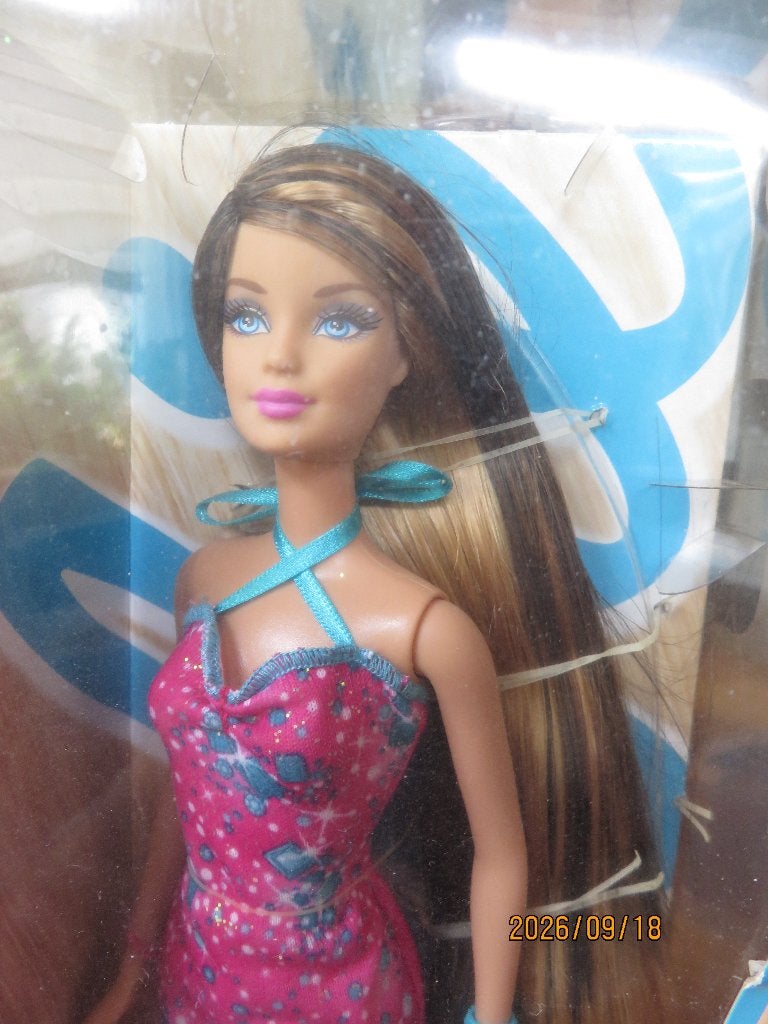 BARBIE  GLAM  GEKLEURD HAAR, Verzenden, Nieuw, Pop
