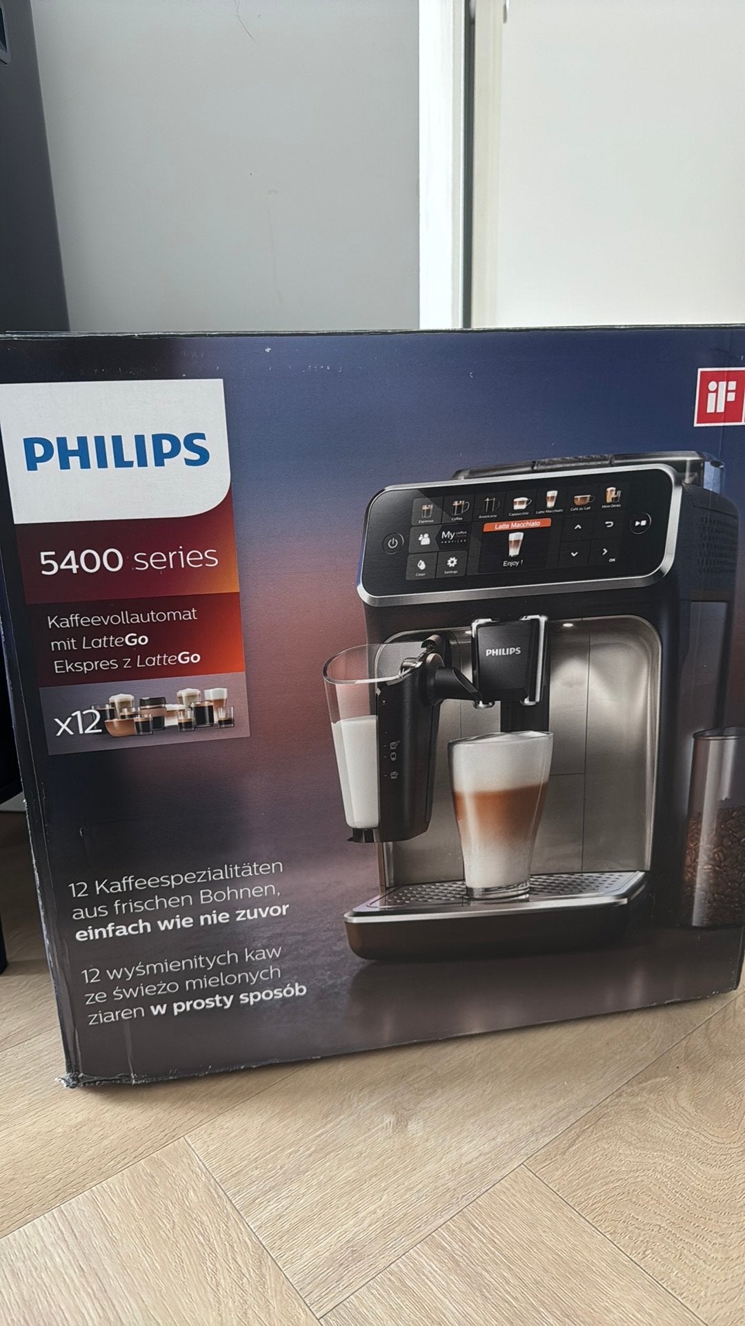 Nieuwe phillips 5400 EP5447/90 latte go + factuur, Ophalen, Afneembaar waterreservoir, Koffiebonen, 2 tot 4 kopjes