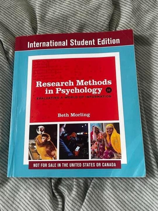 Research Methods in Psychology - Beth Morling, Ophalen of Verzenden, Gamma, Gelezen, WO