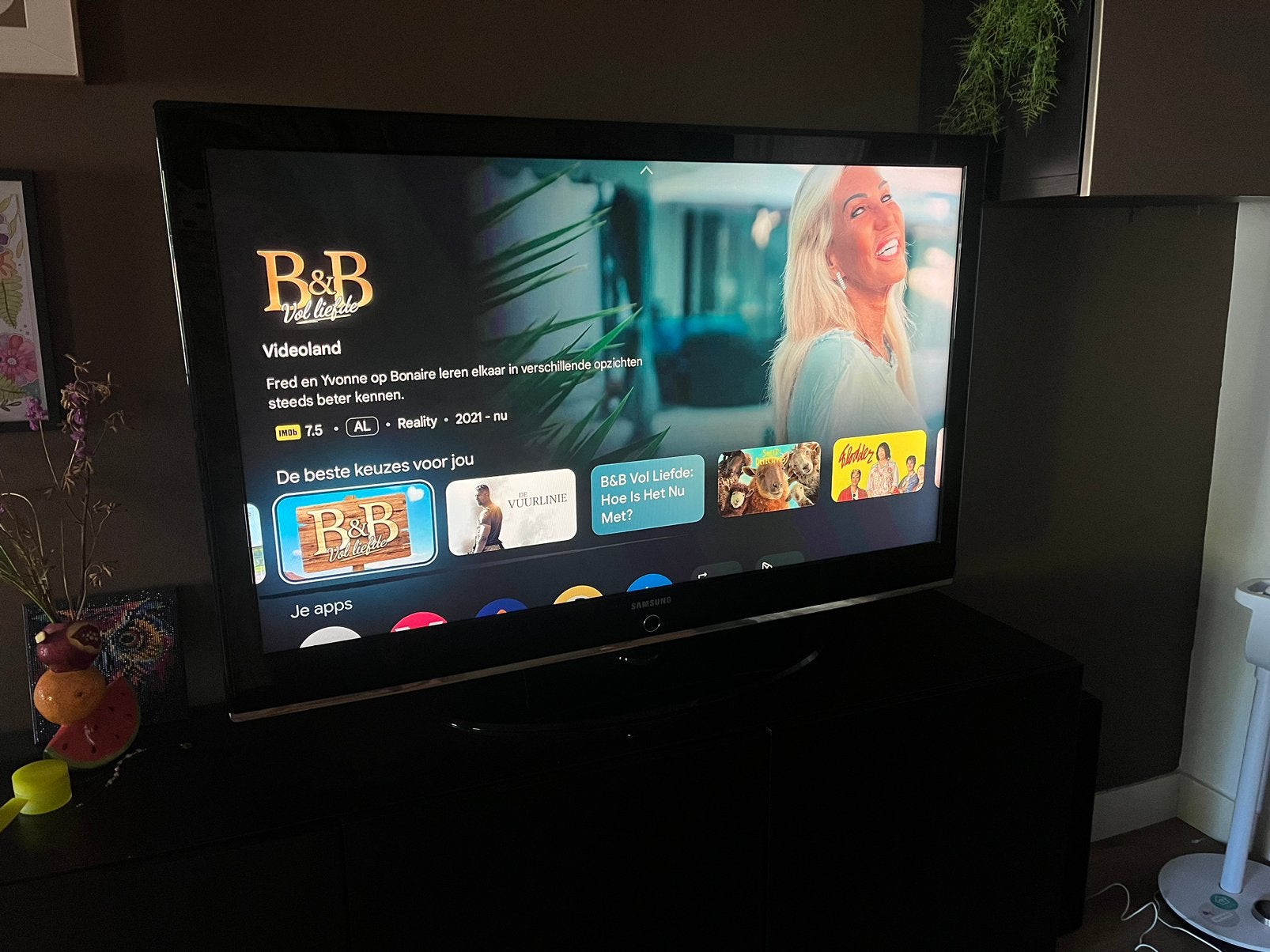 Oude philips TV met streep door het scherm, Audio, Tv en Foto, Televisies, Ophalen, Philips, 50 Hz, Zo goed als nieuw