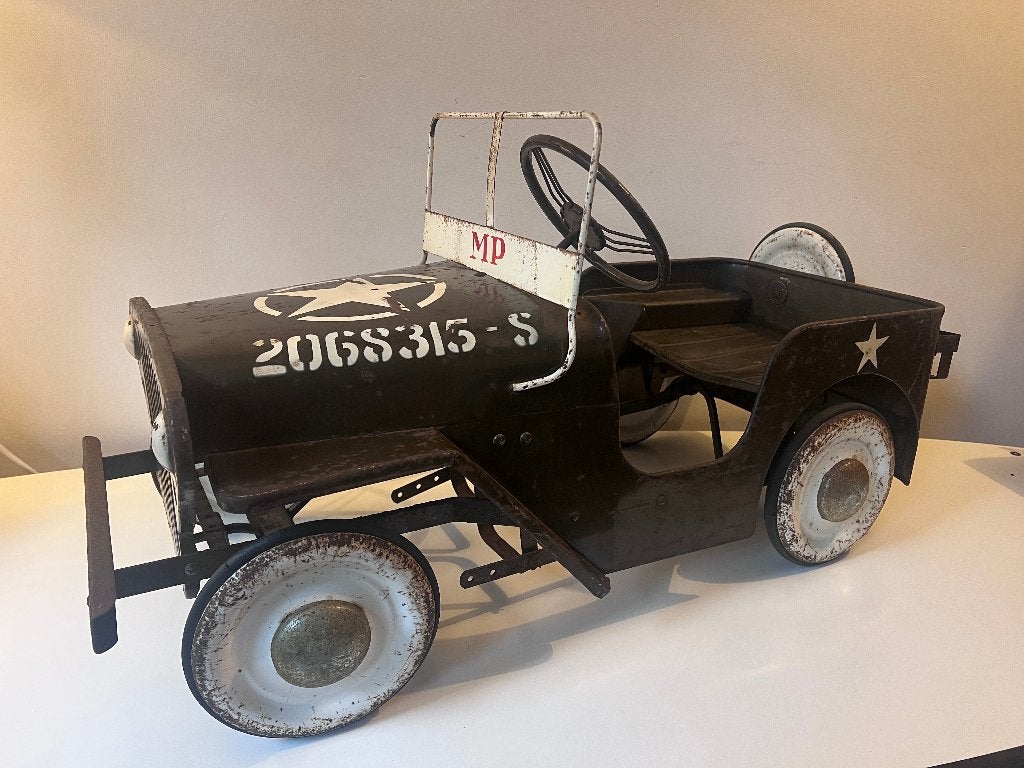Triang Tri-Ang Willy's Jeep trapauto Vintage Mancave 1950s, Antiek en Kunst, Antiek | Speelgoed, Ophalen of Verzenden