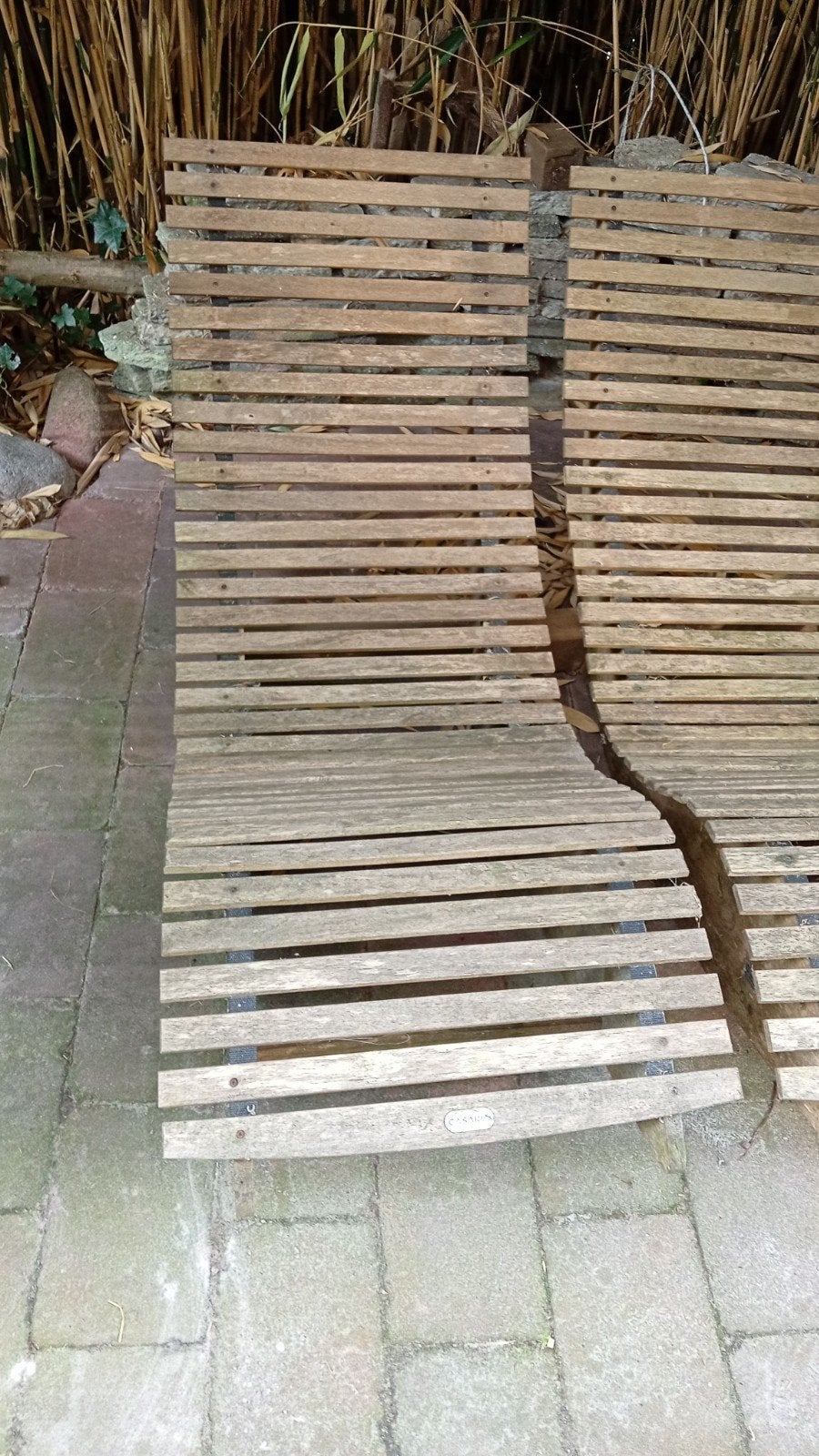 Houten ligstoelen voor buiten - 2 stuks, Tuin en Terras, Ophalen, Gebruikt, Hout