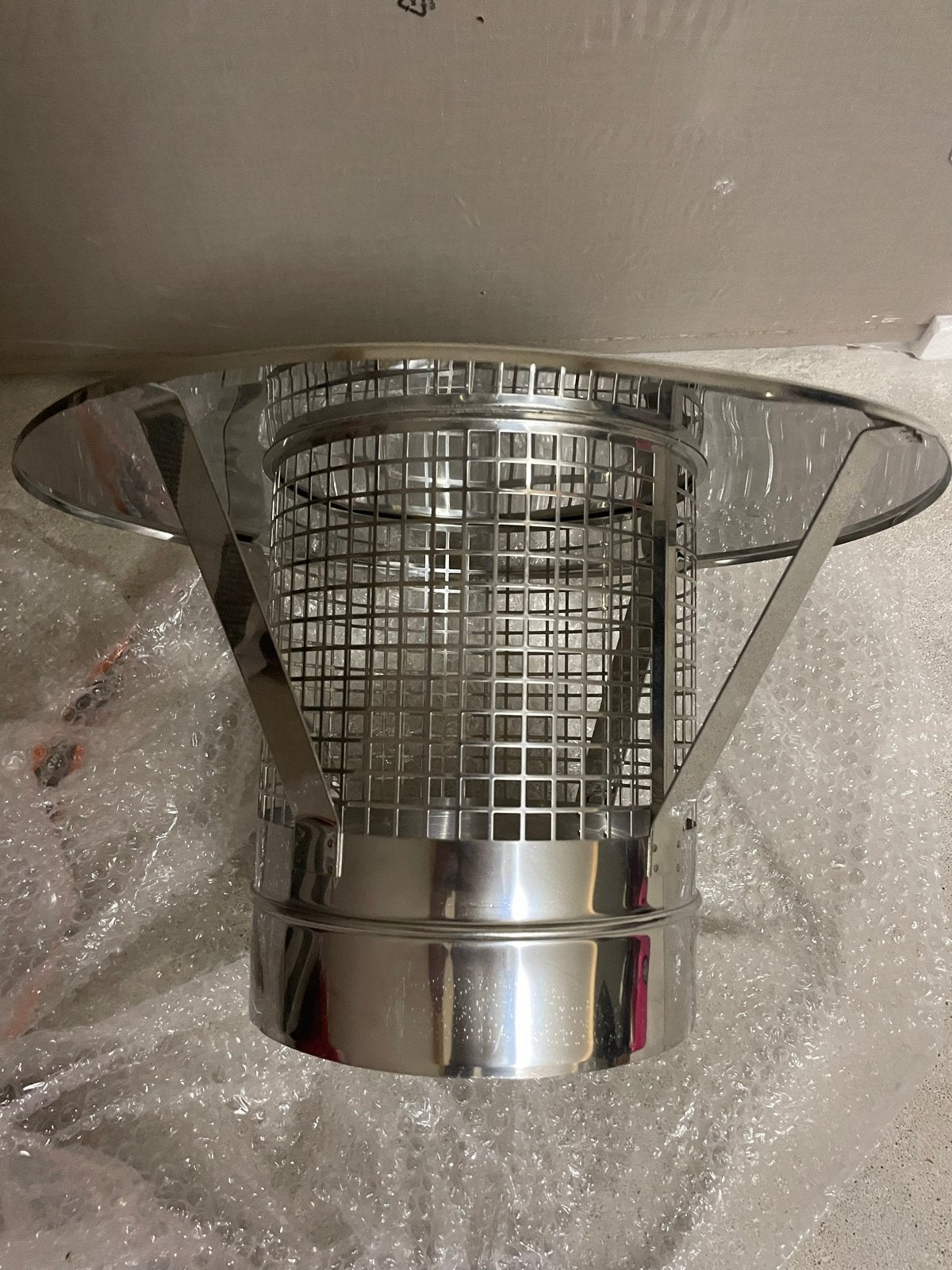 Roestvrijstalen schoorsteenkap - 200mm - Nieuw, Ophalen of Verzenden, Nieuw, Vrijstaande haard, Overige soorten