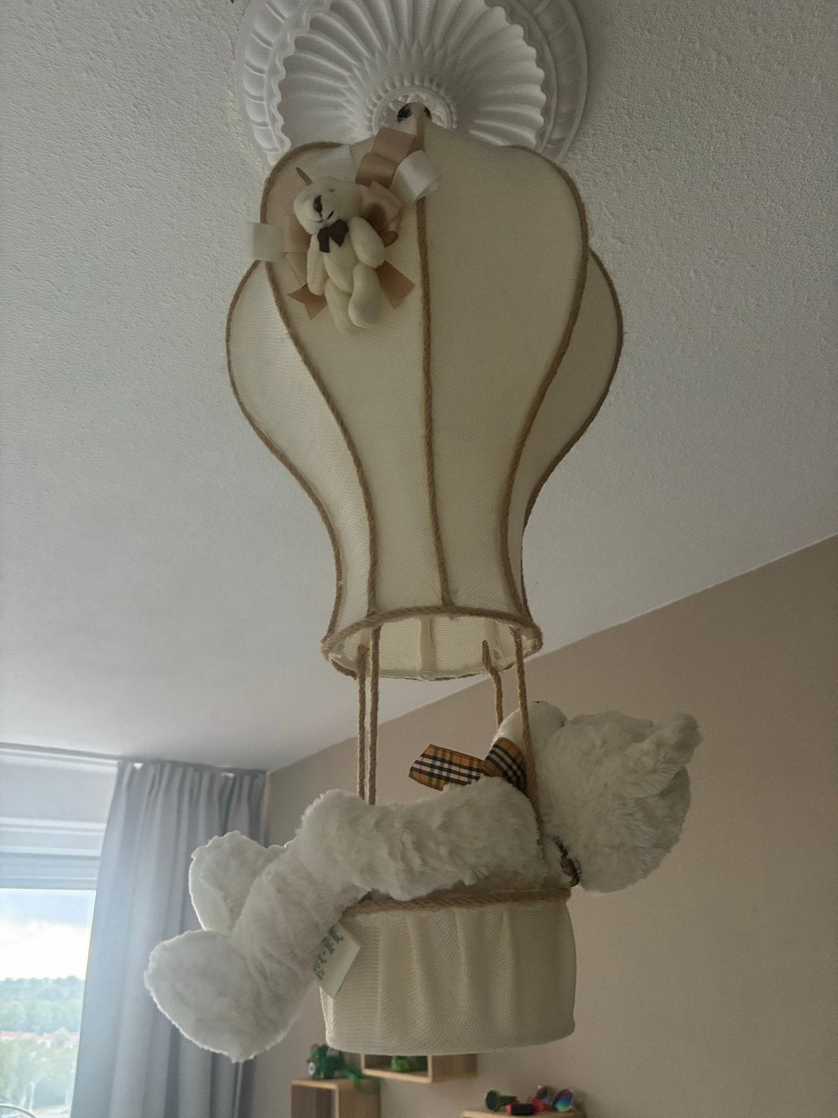 Hanglamp met beer in luchtballon - Kinderkamer, Ophalen of Verzenden, Zo goed als nieuw, Textiel