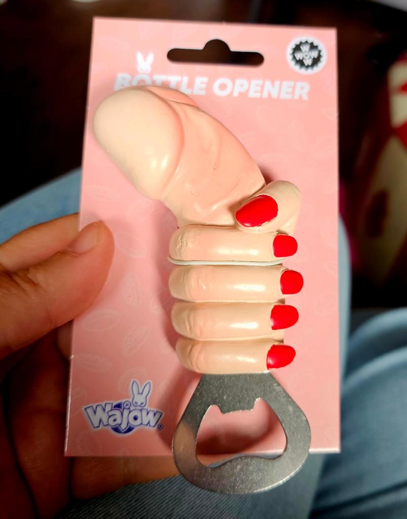 Grappige Flesopener - Hand met Penis Design, Ophalen of Verzenden, Nieuw