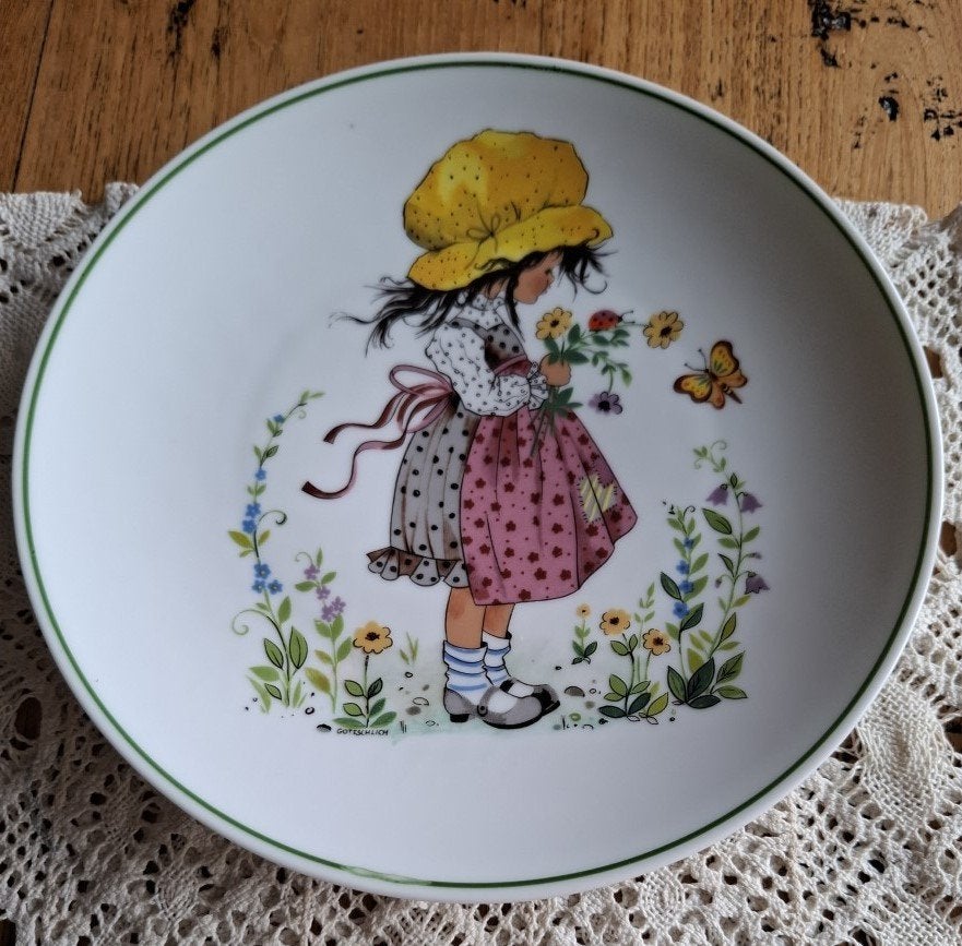 Gotschlich kinderbordje, Holly Hobbie met vlinder en bloemen, Ophalen of Verzenden