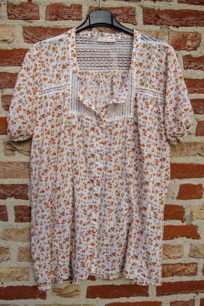 kanten country blousje met oranje bloemetjes mt 44 Gemo, Kleding | Dames, Gémo, Maat 42/44 (L), Oranje, Ophalen of Verzenden