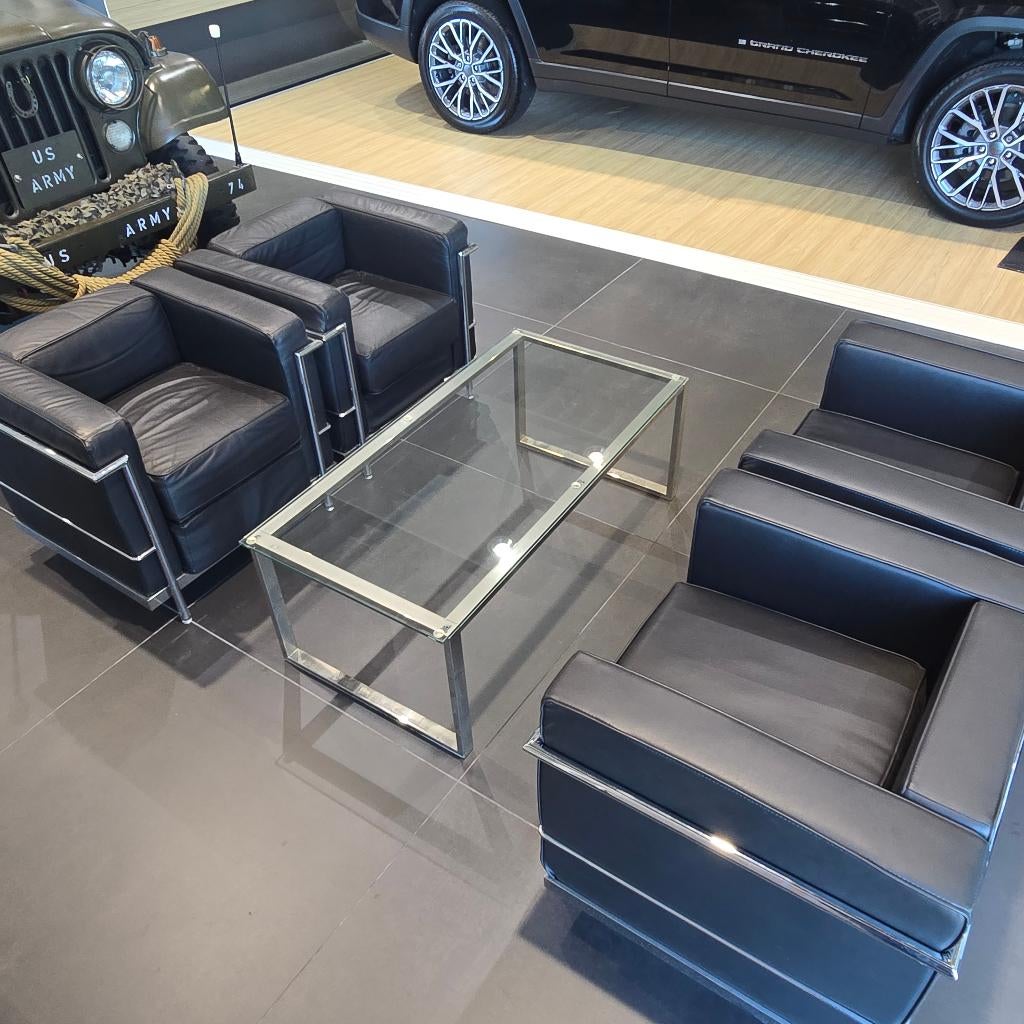 Luxe showroom meubel set | Tafel + 4 Stoelen | Premium!, Huis en Inrichting, Ophalen, Zwart, Zo goed als nieuw, Leer