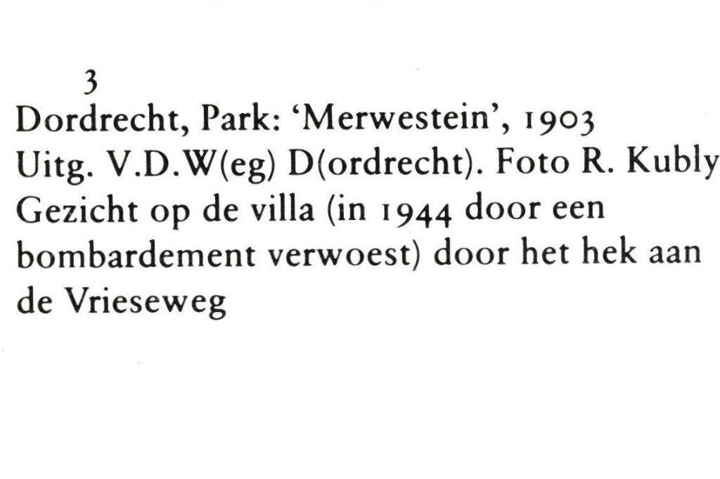 806336 Dordrecht ZH 80+ ⁠Villa Merwestein Nette kaart onbes, Ophalen of Verzenden, 1980 tot heden, Ongelopen, Zuid-Holland