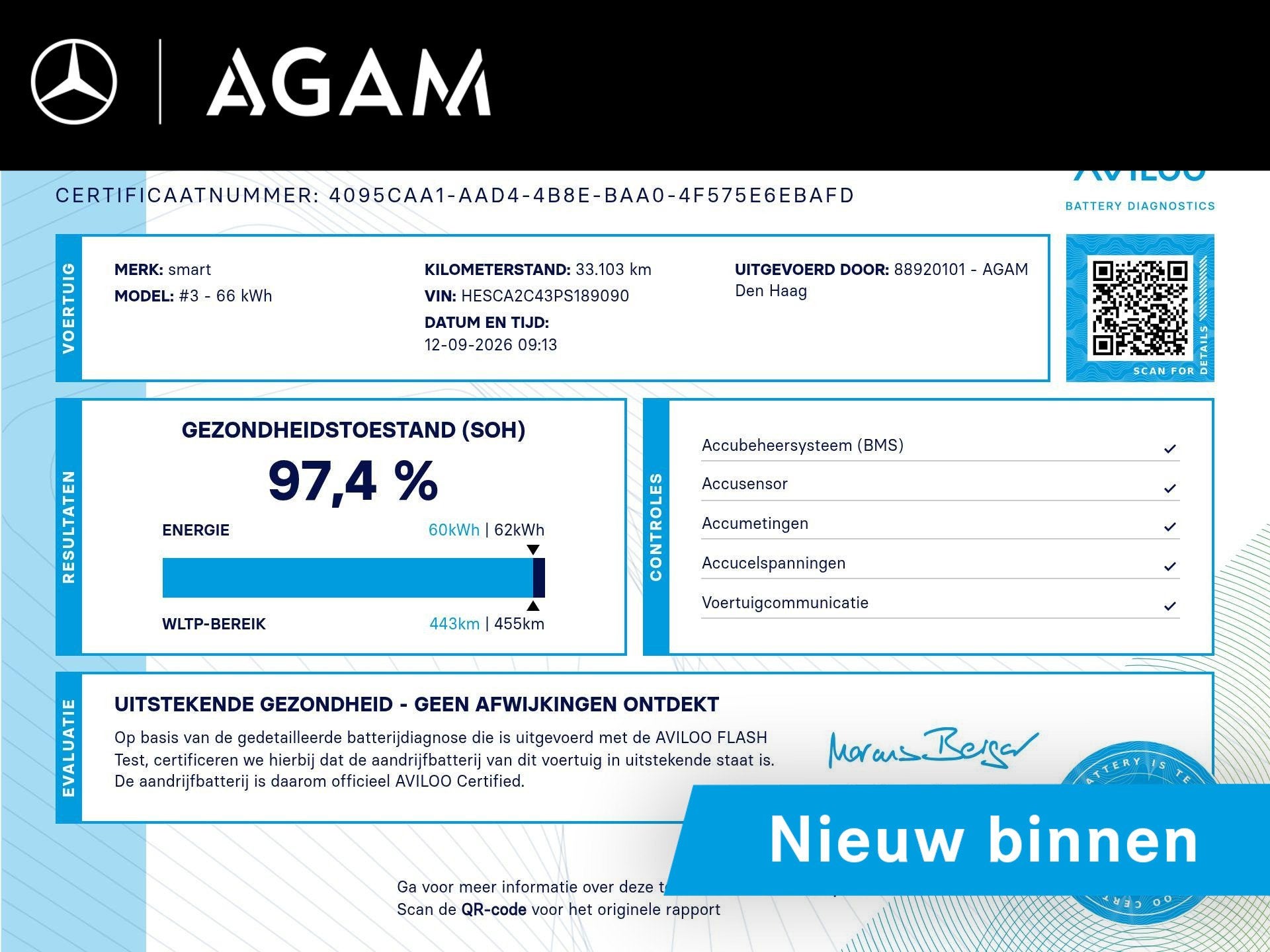 smart #3 BRABUS 66 kWh, Auto's, Automaat, Gebruikt, 428 pk, Alcantara