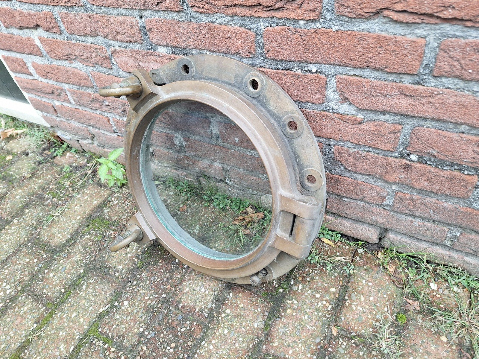zware bronzen patrijspoort, openslaand,, Watersport en Boten, Ophalen of Verzenden
