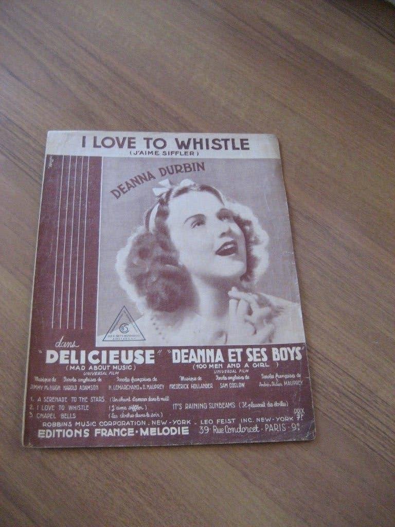 Vintage bladmuziek i love to whistle, Ophalen of Verzenden, Zo goed als nieuw, Thema, Populair