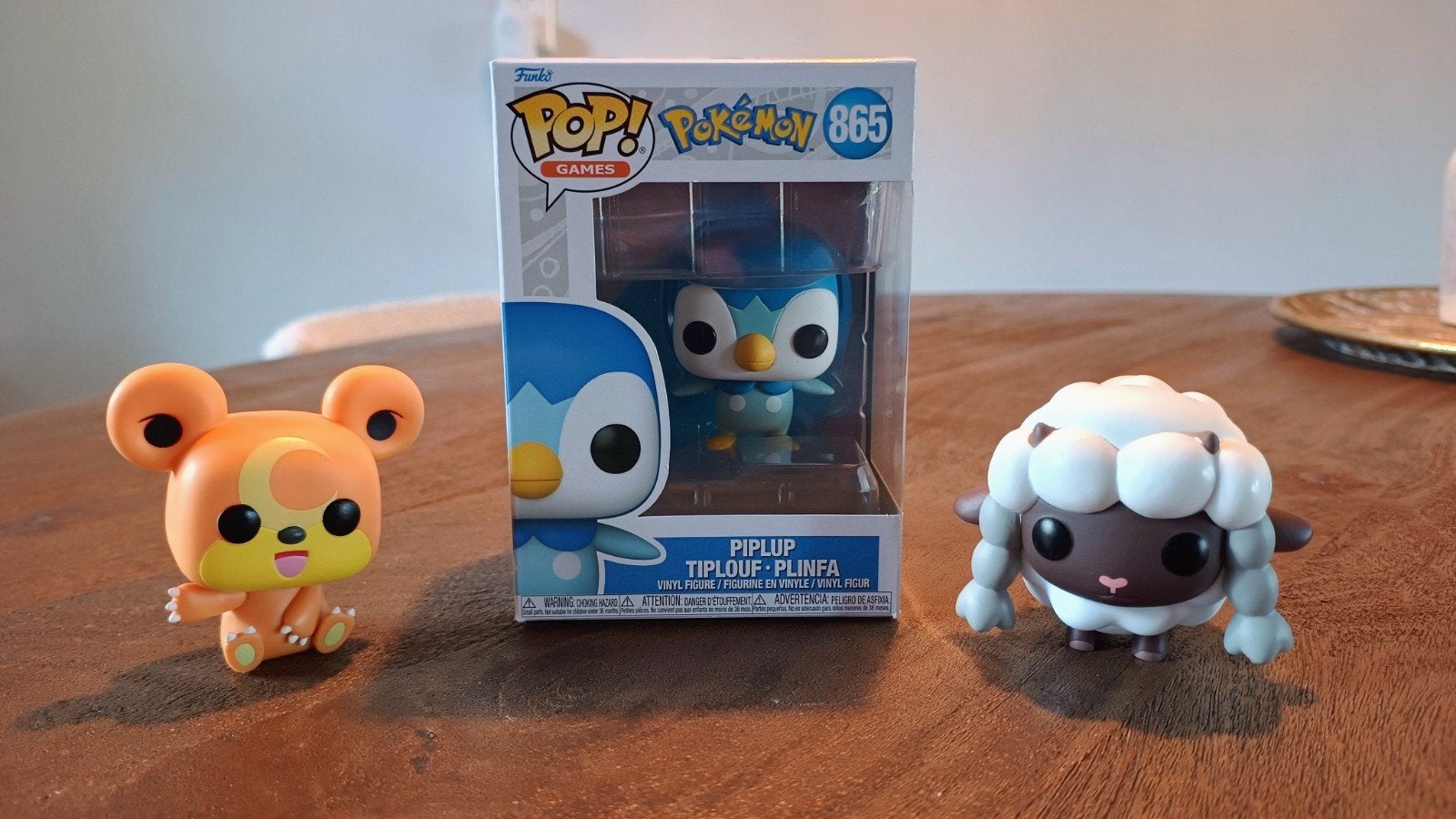 Funko Pop! Pokémon: Piplup (Nieuw), Wooloo & Teddiursa, Ophalen of Verzenden, Zo goed als nieuw, Jongen of Meisje