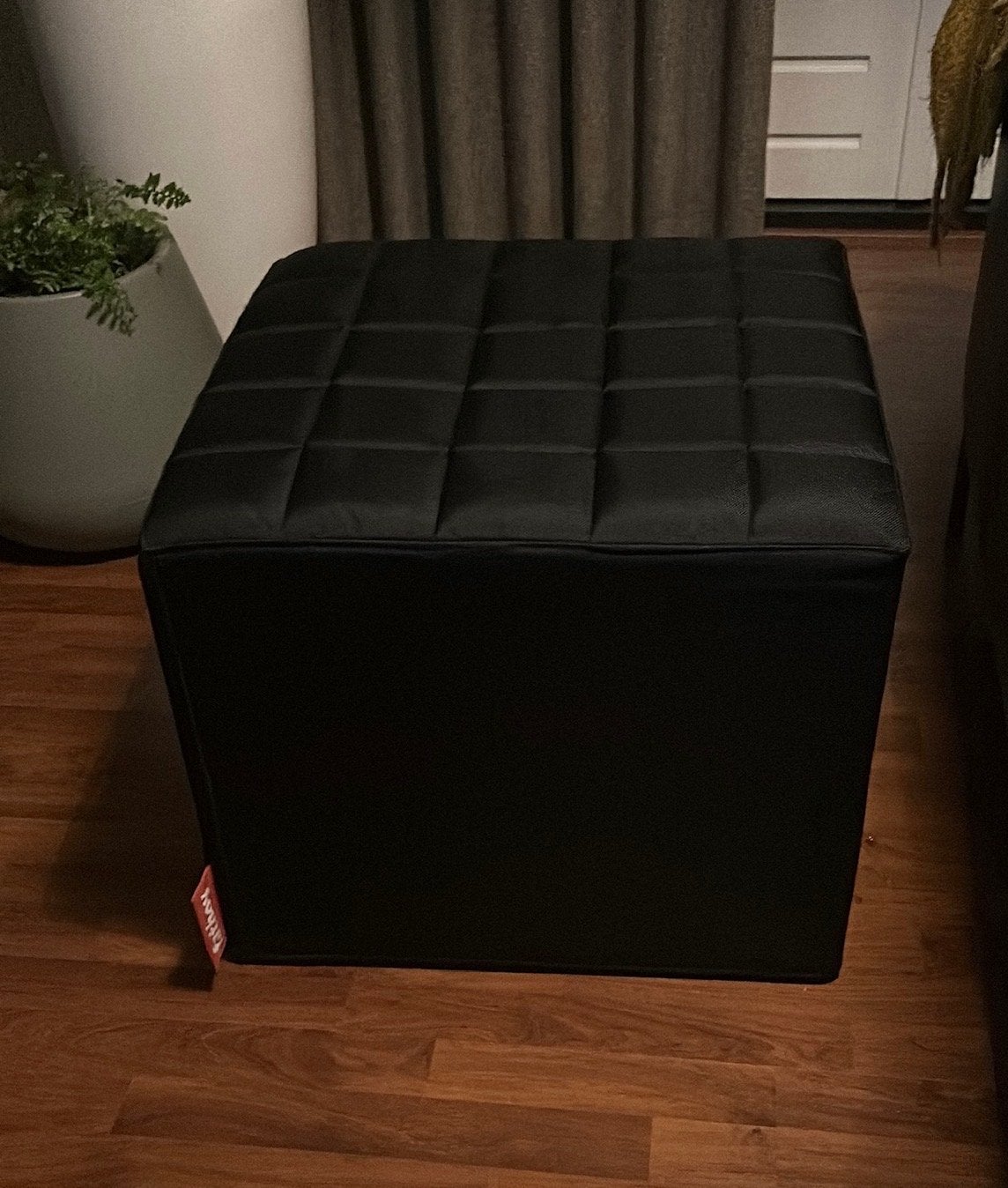 Fatboy Poef - Zwart, Comfortabel en Stijlvol, Ophalen, Vierkant, Minder dan 50 cm, Zo goed als nieuw