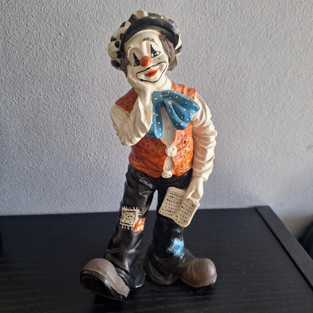 Prachtig vintage beeldje van clown, Verzamelen, Beelden en Beeldjes, Ophalen of Verzenden, Zo goed als nieuw, Mens