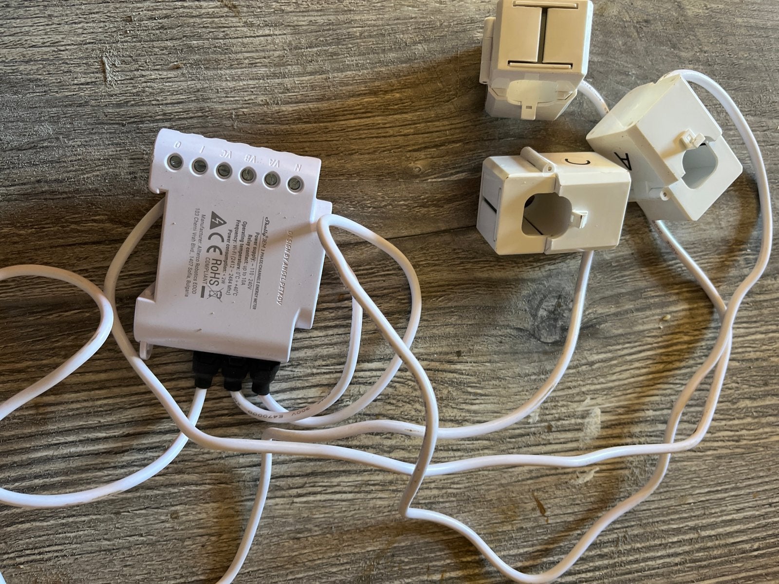 3-fase energiemeter met stroomsensoren, Ophalen of Verzenden, Gebruikt, Overige typen