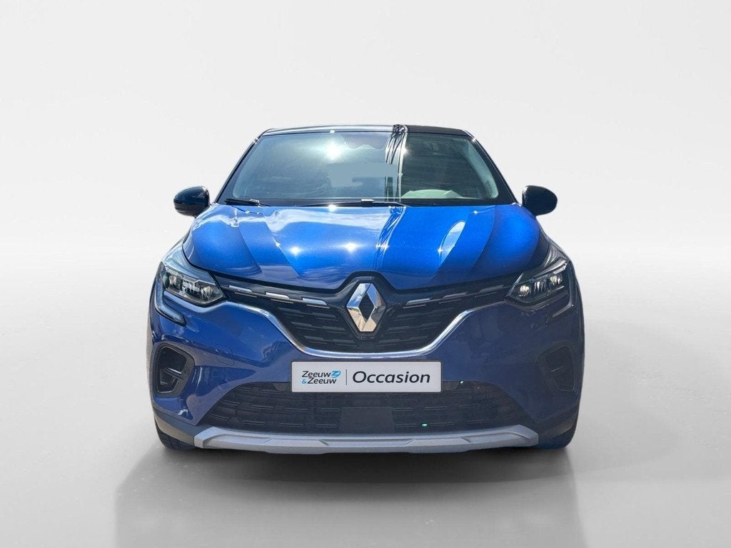 Renault Captur 1.6 E-Tech plug-in hybrid 160 techno | Apple, Auto's, Renault, 12 maanden, Gebruikt, Blauw, Leder en Stof