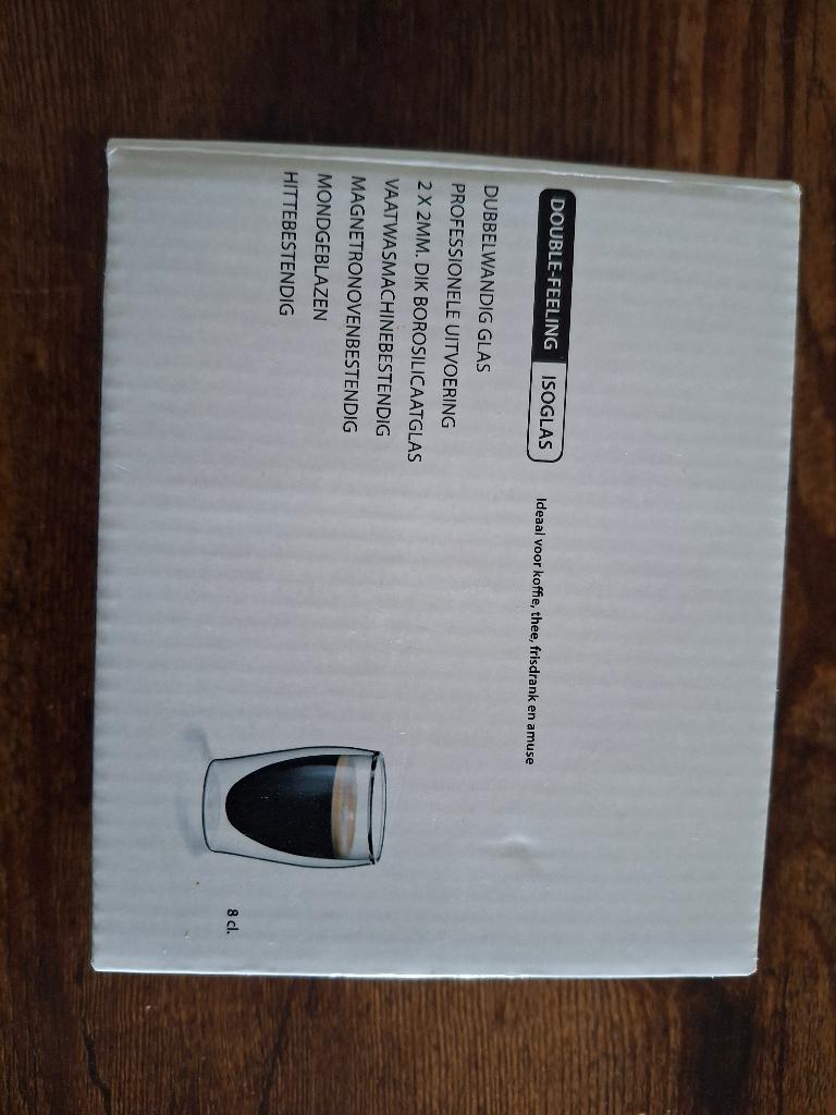 Isoglas mokjes nieuw 8 cl voor espresso etc, Ophalen, Glas of Glazen, Nieuw, Glas