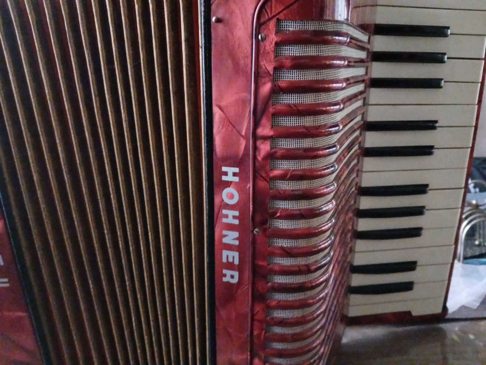 Hohner Student 2 Accordeon - Rood, Gebruikt, Ophalen of Verzenden, Gebruikt, Toetsaccordeon, Hohner
