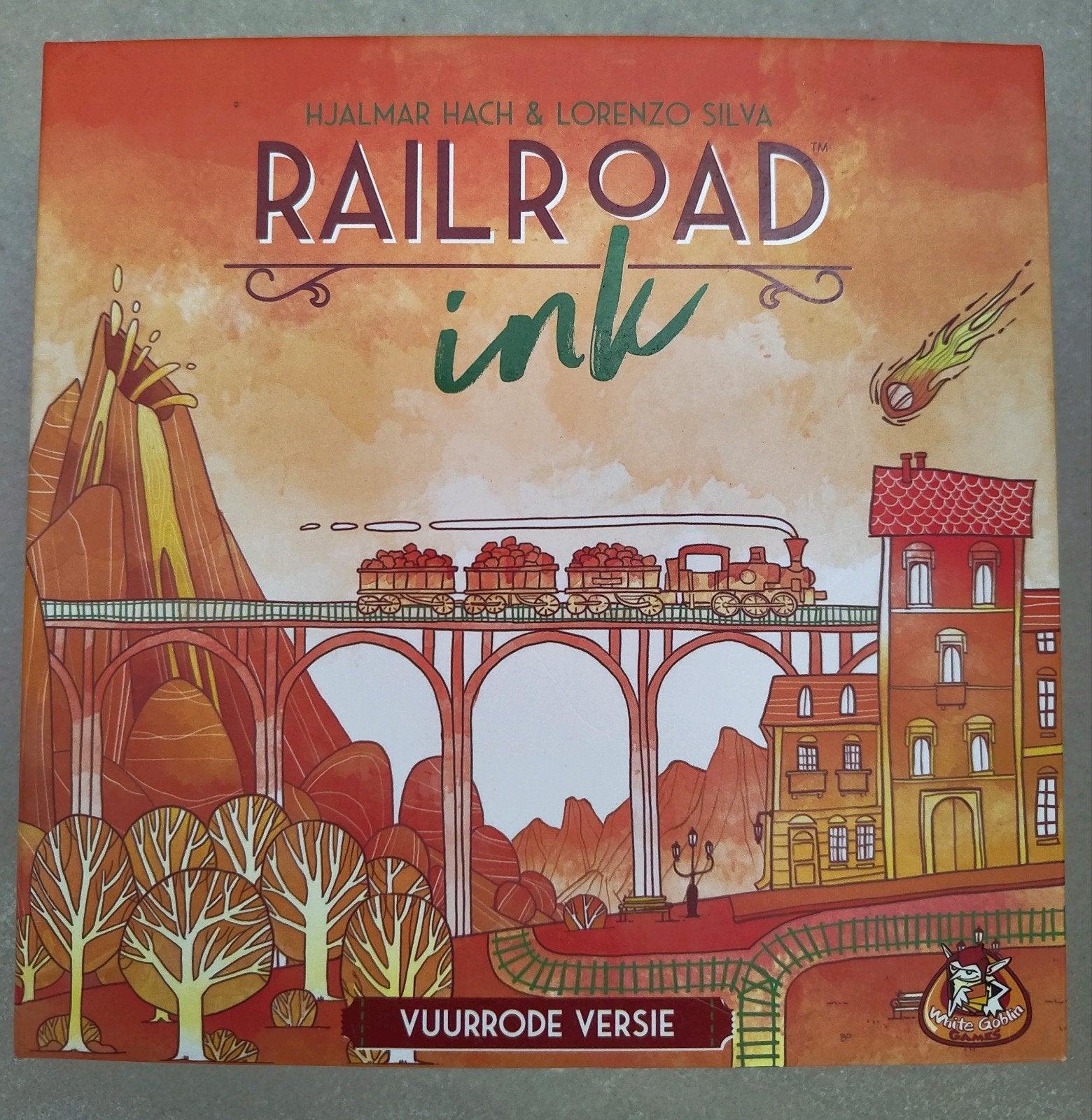 Railroad Ink (NL) Vuurrode versie, Ophalen of Verzenden, Zo goed als nieuw