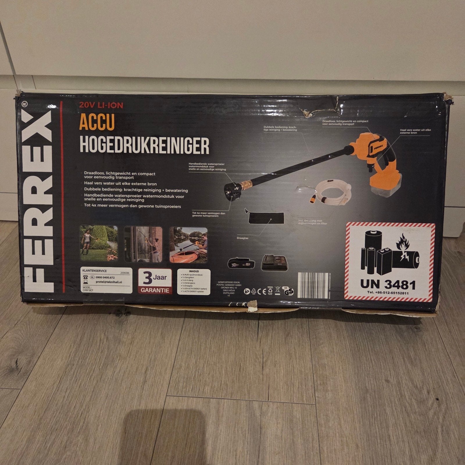 Ferrex 20V Li-Ion Accu Hogedrukreiniger - Nieuw, Ophalen, Nieuw, Accu, Ferrex