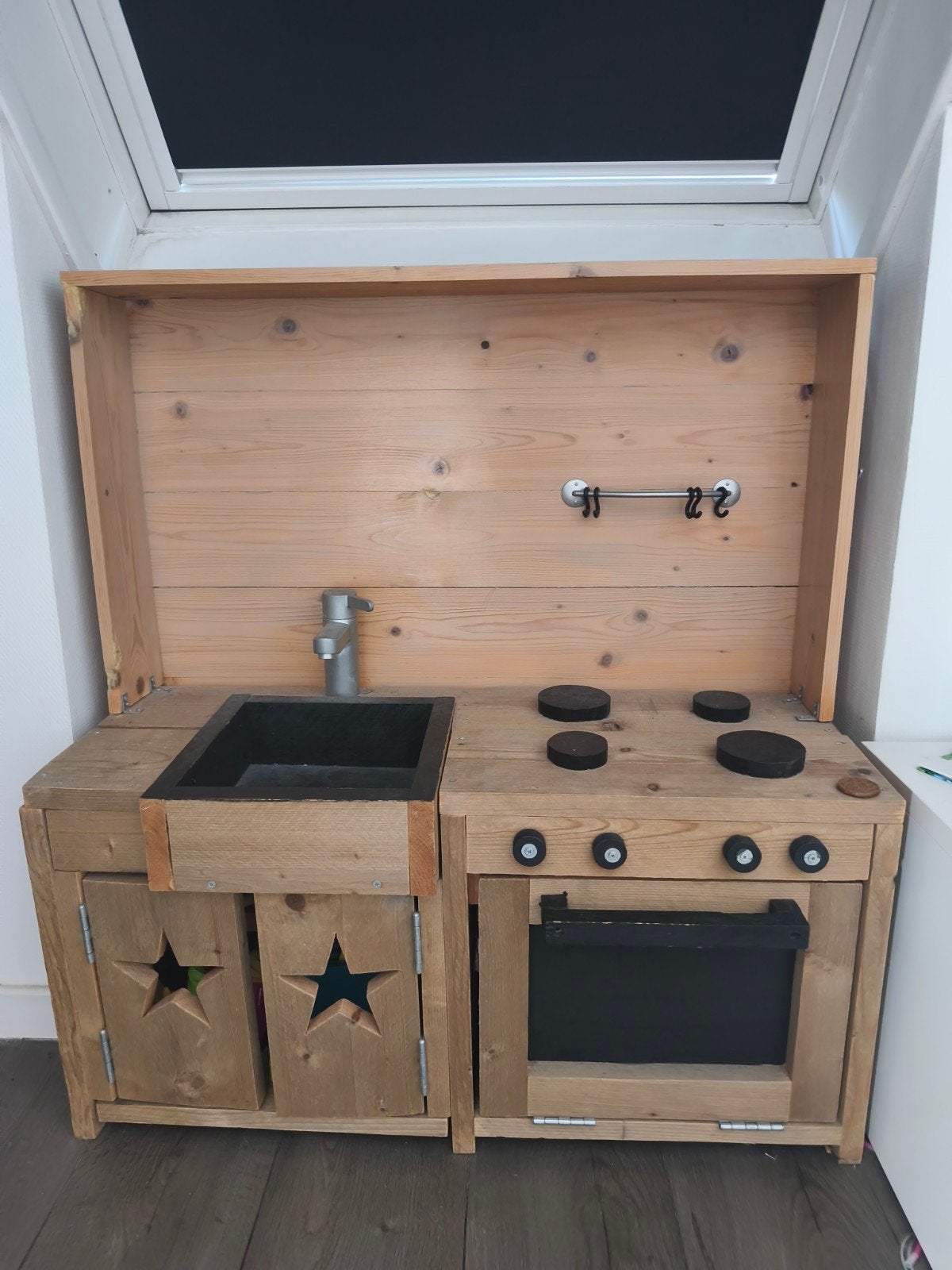 Handgemaakte Steigerhouten Speelkeuken met Accessoires, Ophalen