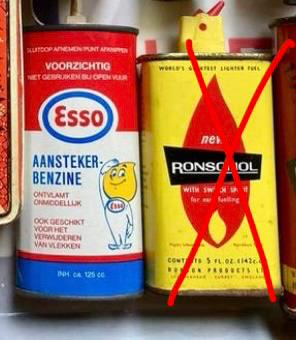 ‼️Vintage Esso aanstekerbenzine blikje - Retro, Ophalen of Verzenden, Gebruikt, Overige, Overige merken