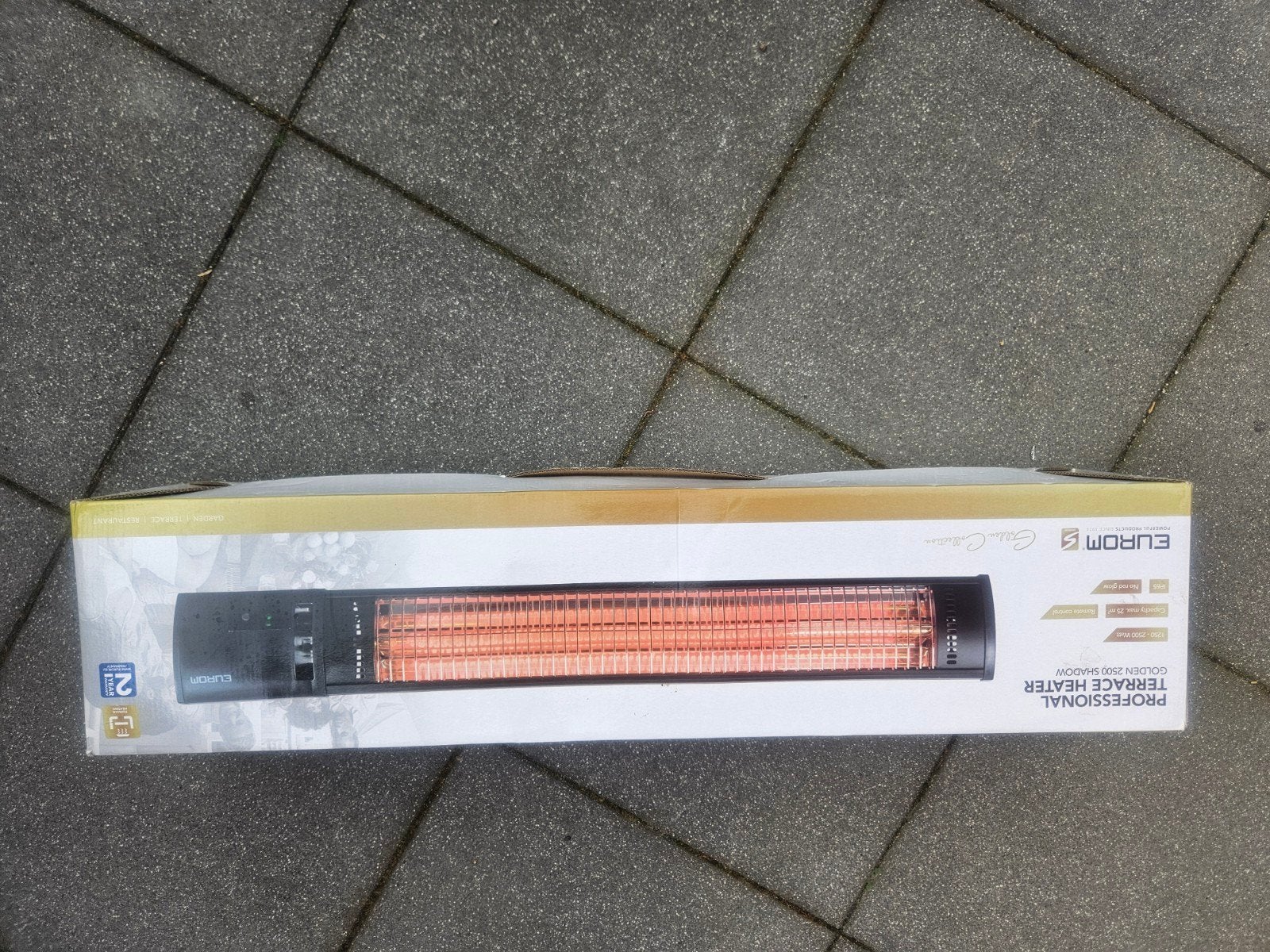 Twee zgan Eurom terras heaters, Tuin en Terras, Terrasverwarmers, Ophalen, Zo goed als nieuw