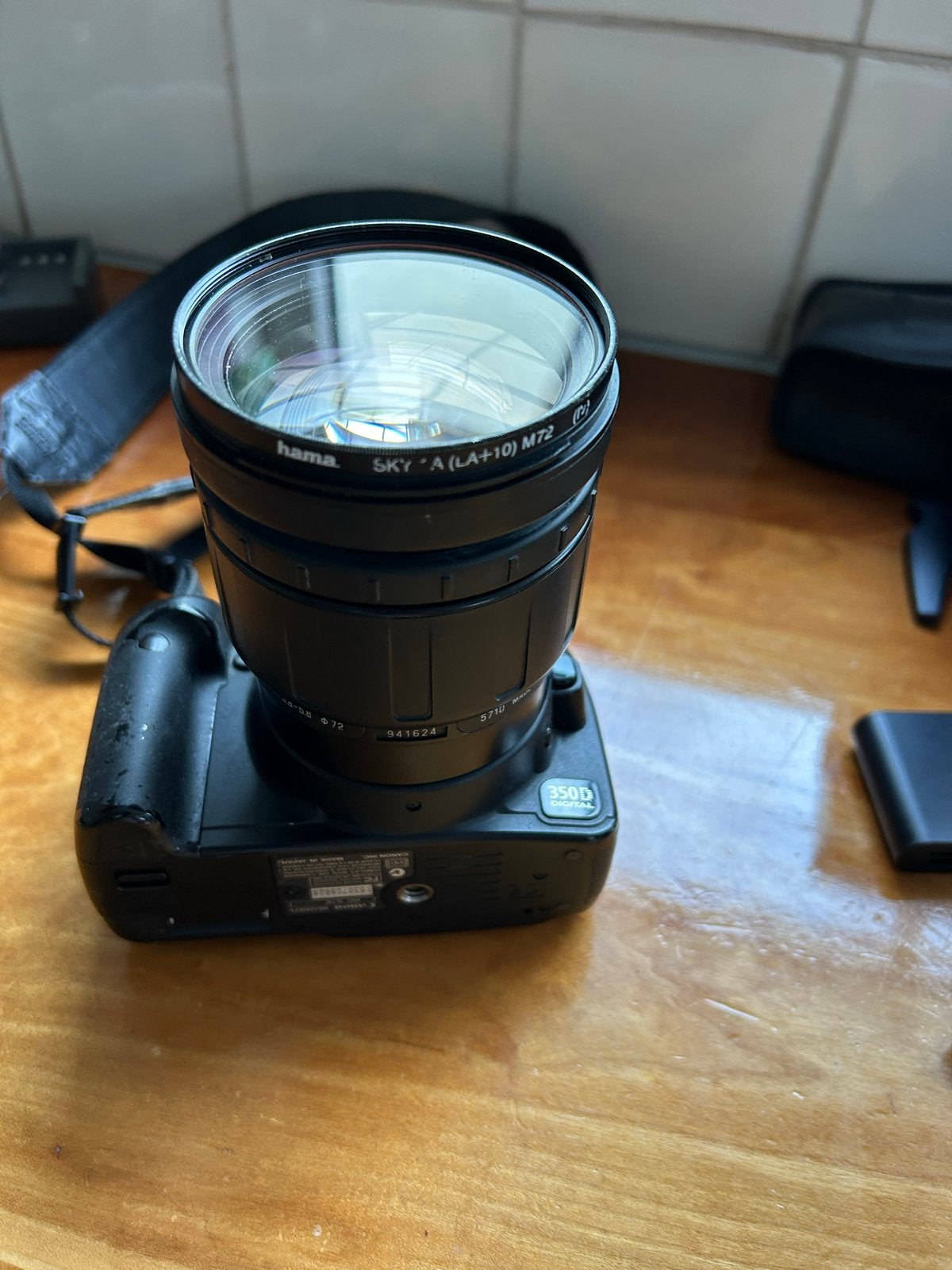 Canon EOS 350D Spiegelreflexcamera met lens en accessoires, Ophalen, Gebruikt, Spiegelreflex, Canon