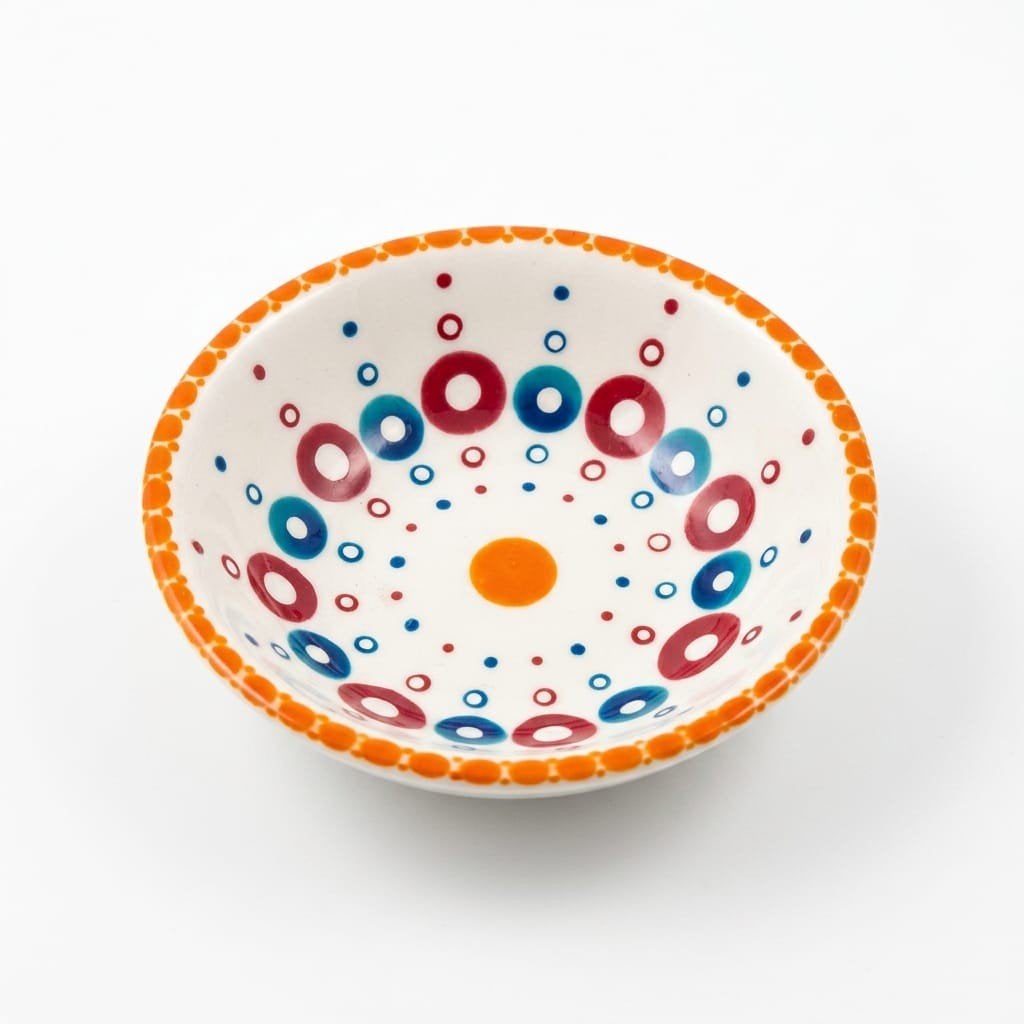 Decoratief schaaltje met kleurrijke stippen, Overige merken, Verzenden, Keramiek, Nieuw