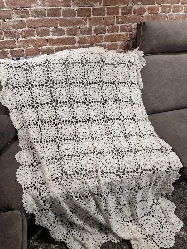 Rivièra Maison Spanish Lace Sprei 175x220 Nieuw, Wit, Overige typen, Ophalen of Verzenden, Nieuw