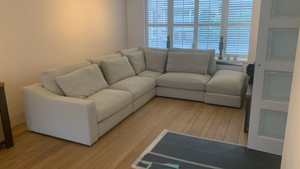 Bank goossens inclusief hocker, Ophalen, 100 tot 125 cm, Hoekbank, 300 cm of meer