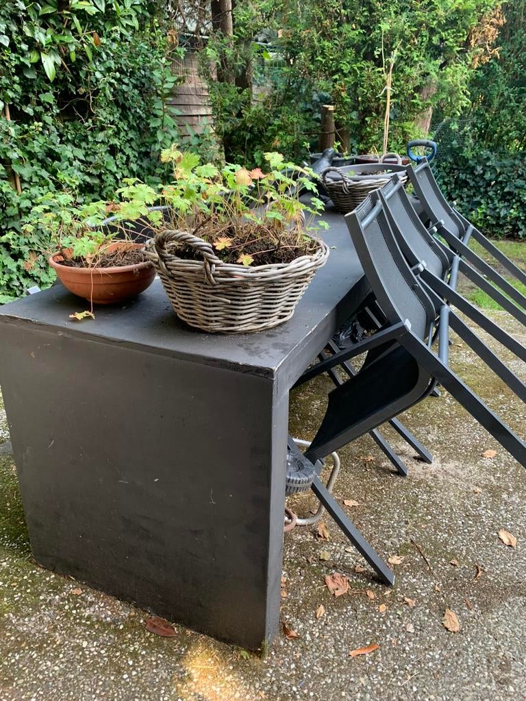 Tuintafel / werktafel zwaar (225x 75cm), Ophalen of Verzenden, Gebruikt