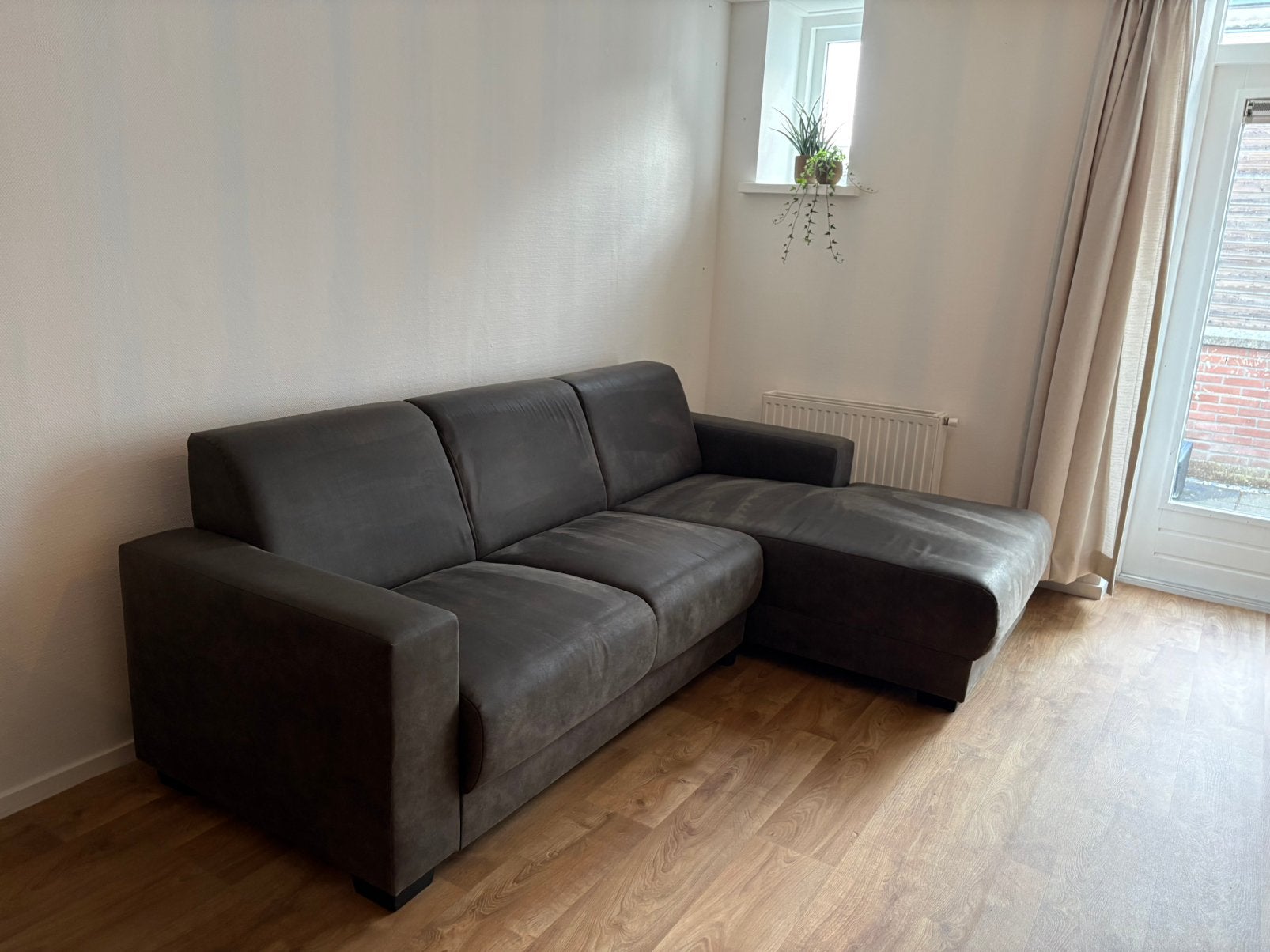 Grijze hoekbank Aberdeen rechts van Leen Bakker, Huis en Inrichting, Ophalen, Zo goed als nieuw
