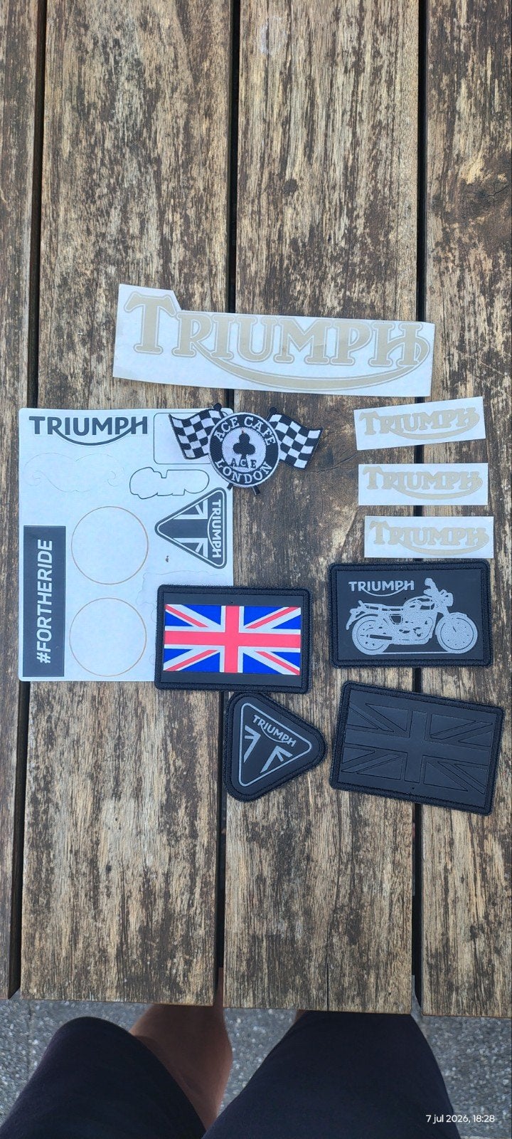 Diverse Triumph sticker en badges, Motoren, Ophalen of Verzenden