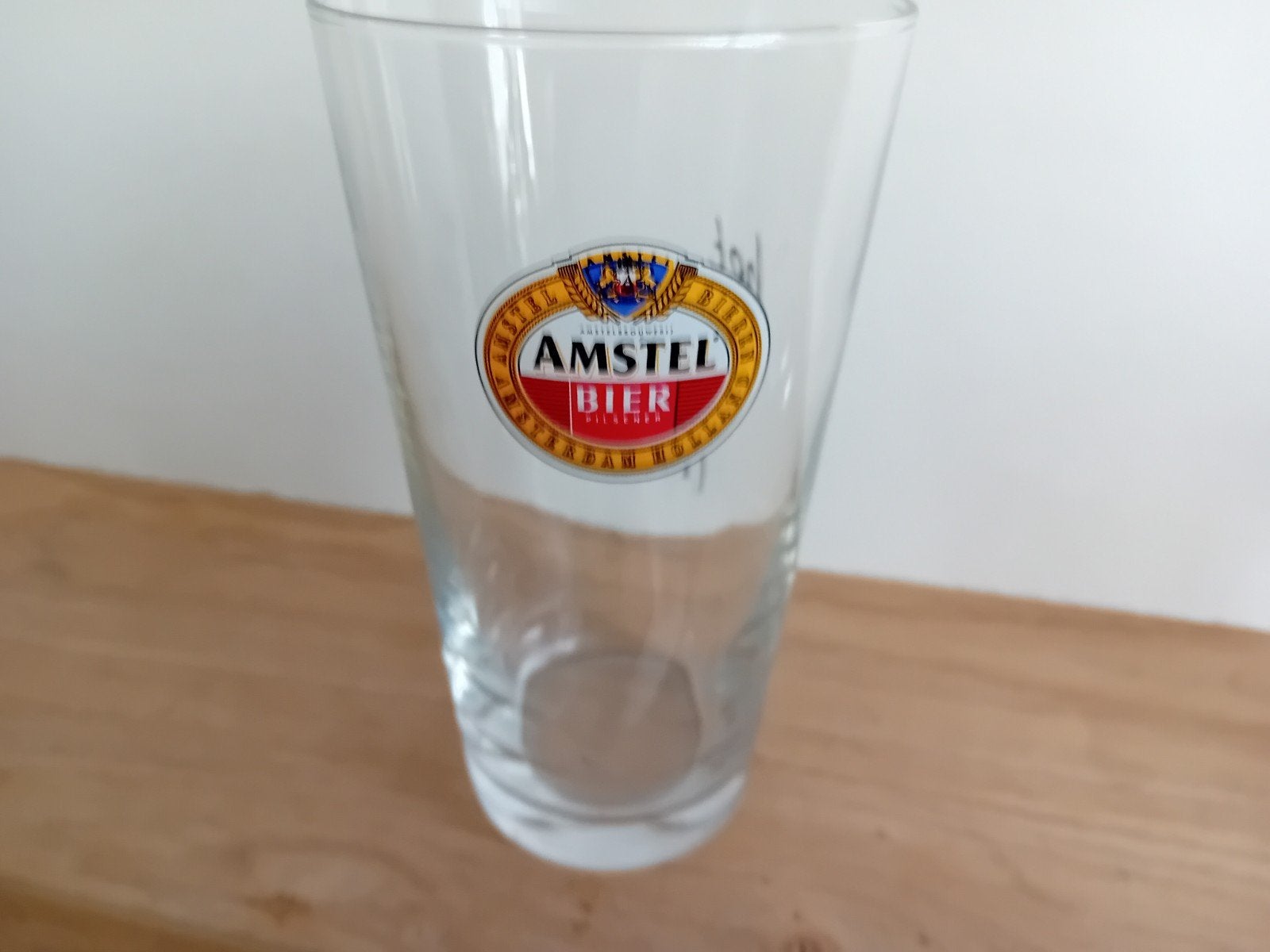 Amstel glas nummer 12 met achteropdruk, Verzamelen, Ophalen of Verzenden, Glas of Glazen, Amstel