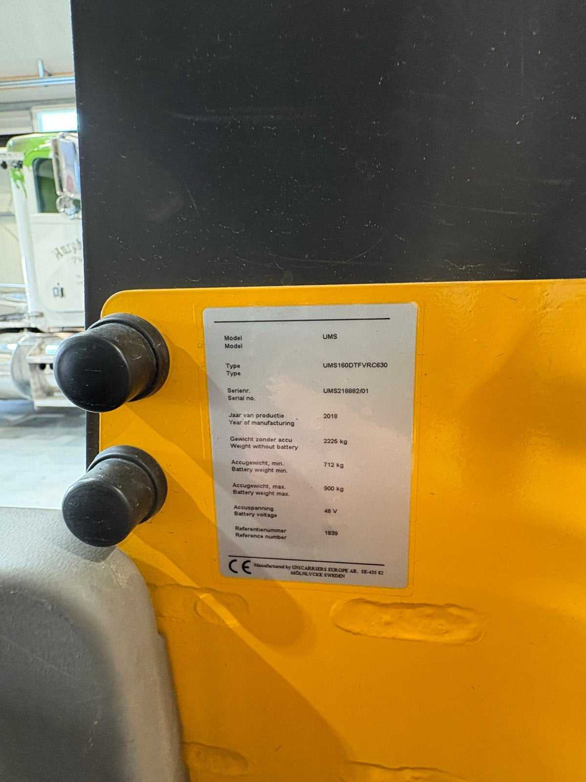 UniCarriers Reachtruck UMS160DTFVRC630 - 2018, 1953 uur, 1000 tot 2000 kg, Ophalen, Elektrisch, Reachtruck
