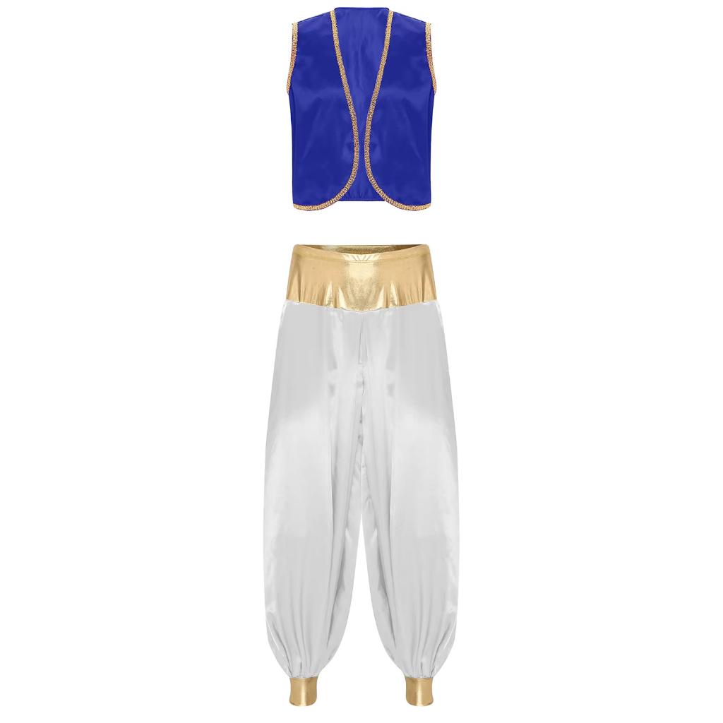Blauw wit arabische prins kostuum, Verzenden, Nieuw, Overige maten, Kleding