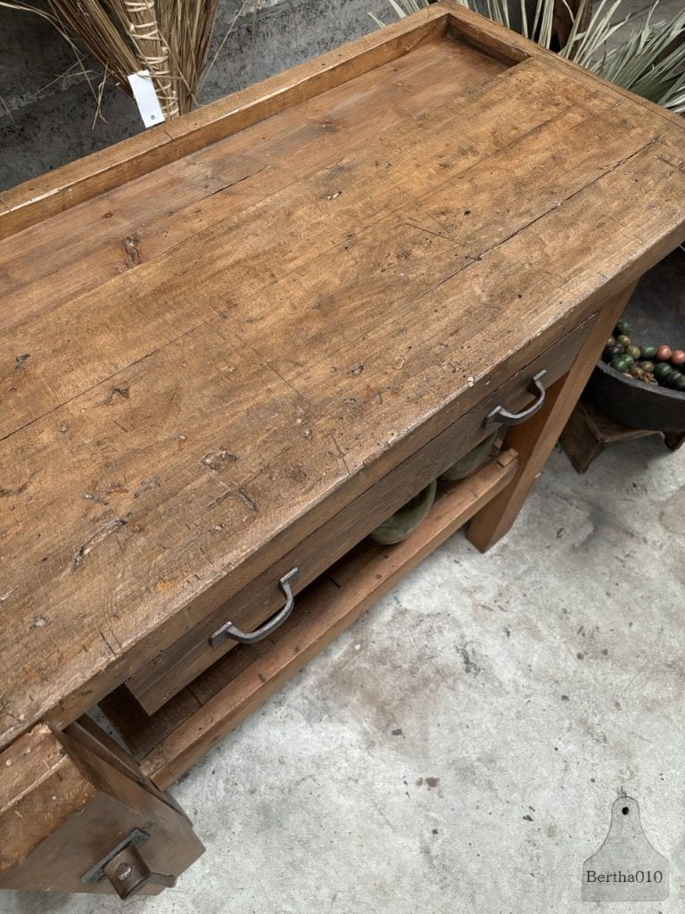 Authentieke werkbank timmermanschool lengte 150 cm, Ophalen of Verzenden, Zo goed als nieuw, 120 tot 170 cm