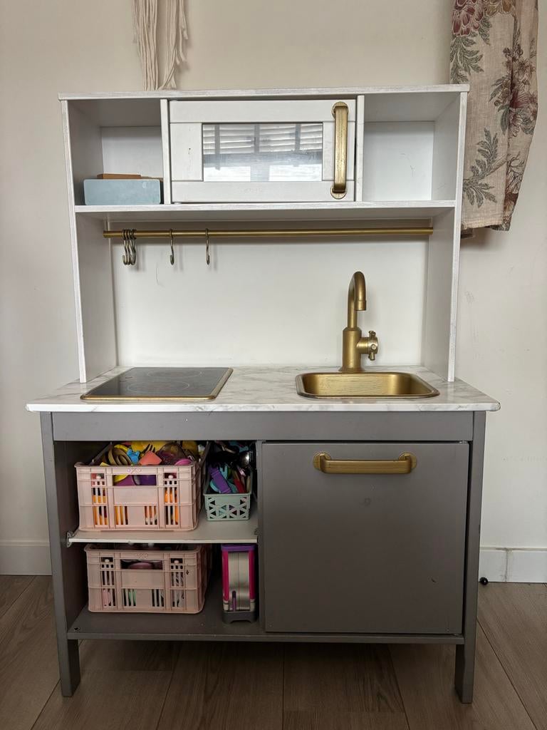 Ikea Duktig Speelkeuken met gouden details, Ophalen, Gebruikt, Hout, Speelkeuken
