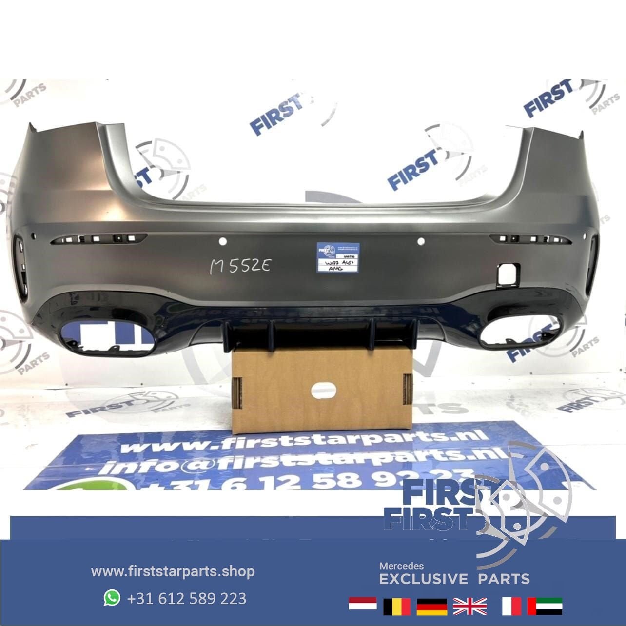 W177 A KLASSE 2022 A45 S AMG ACHTERBUMPER MAT GRIJS Originee, Auto-onderdelen, Gebruikt, -, Ophalen of Verzenden, Achter