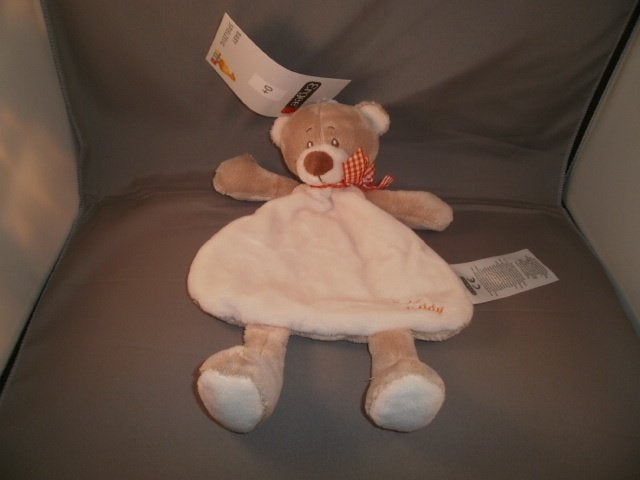 kik Ergee baby teddy beer knuffel doekje bruin/crème bungel, Beer, Nieuw, Ophalen of Verzenden, Middelgroot (20 tot 80 cm)