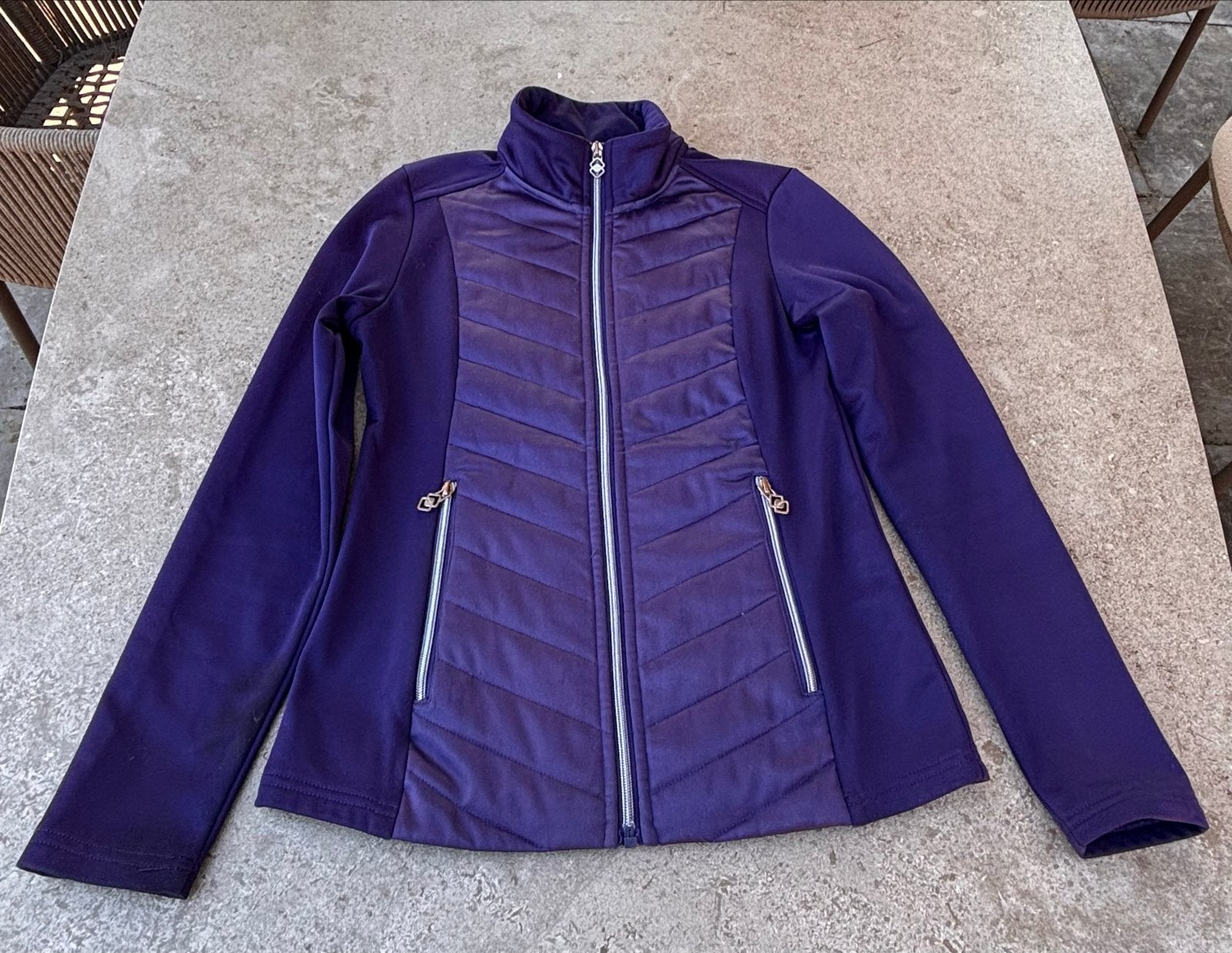 LeMieux damesjas - paars, maat 36 (S), Dieren en Toebehoren, Paardrijkleding, Blauw, Ritssluiting, Ophalen of Verzenden, Zo goed als nieuw
