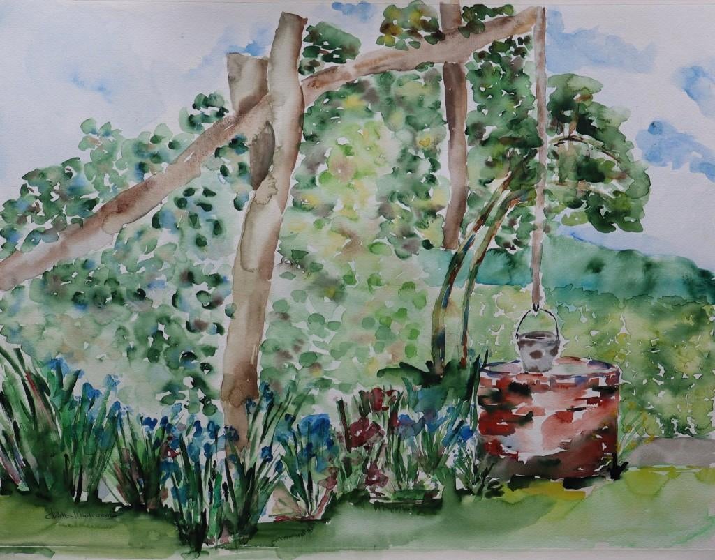 Aquarel waterput, Ophalen
